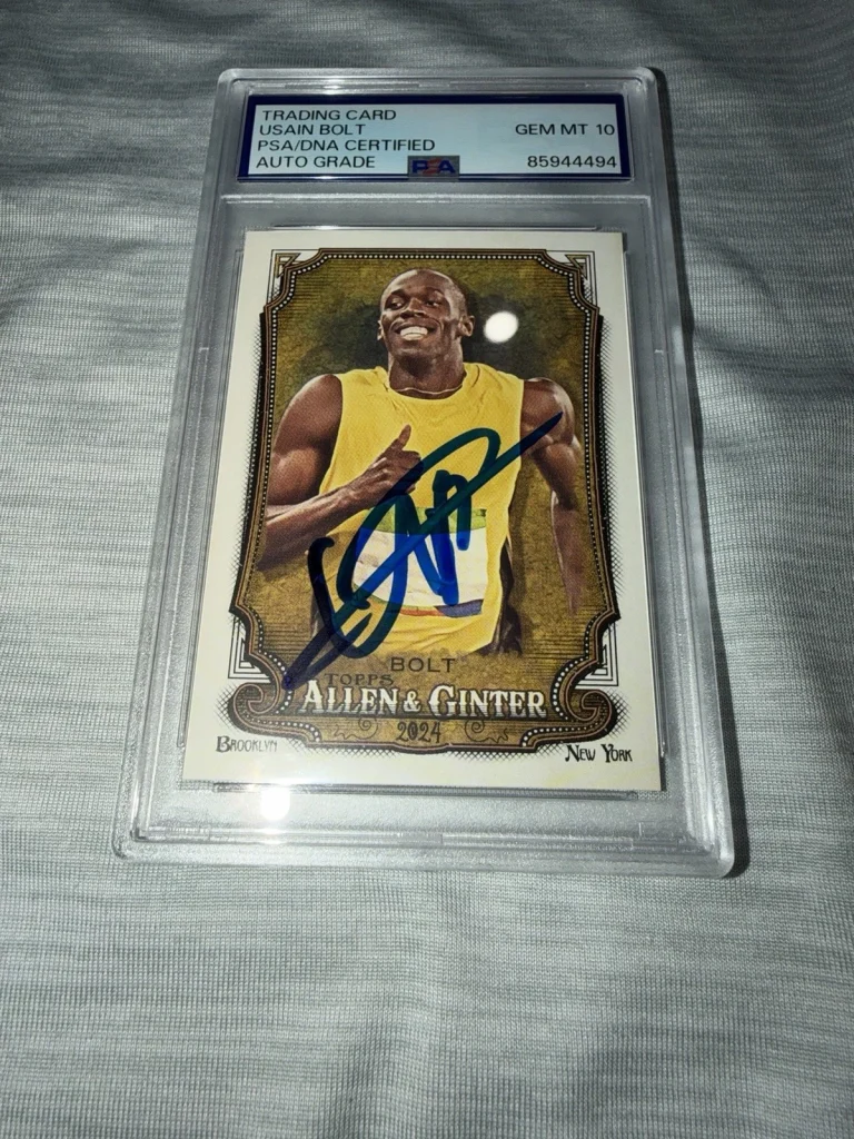 Usain Bolt Signed 2024 A&G Base Trading Card #208 Legend Gem 10 Auto PSA/DNA #5
