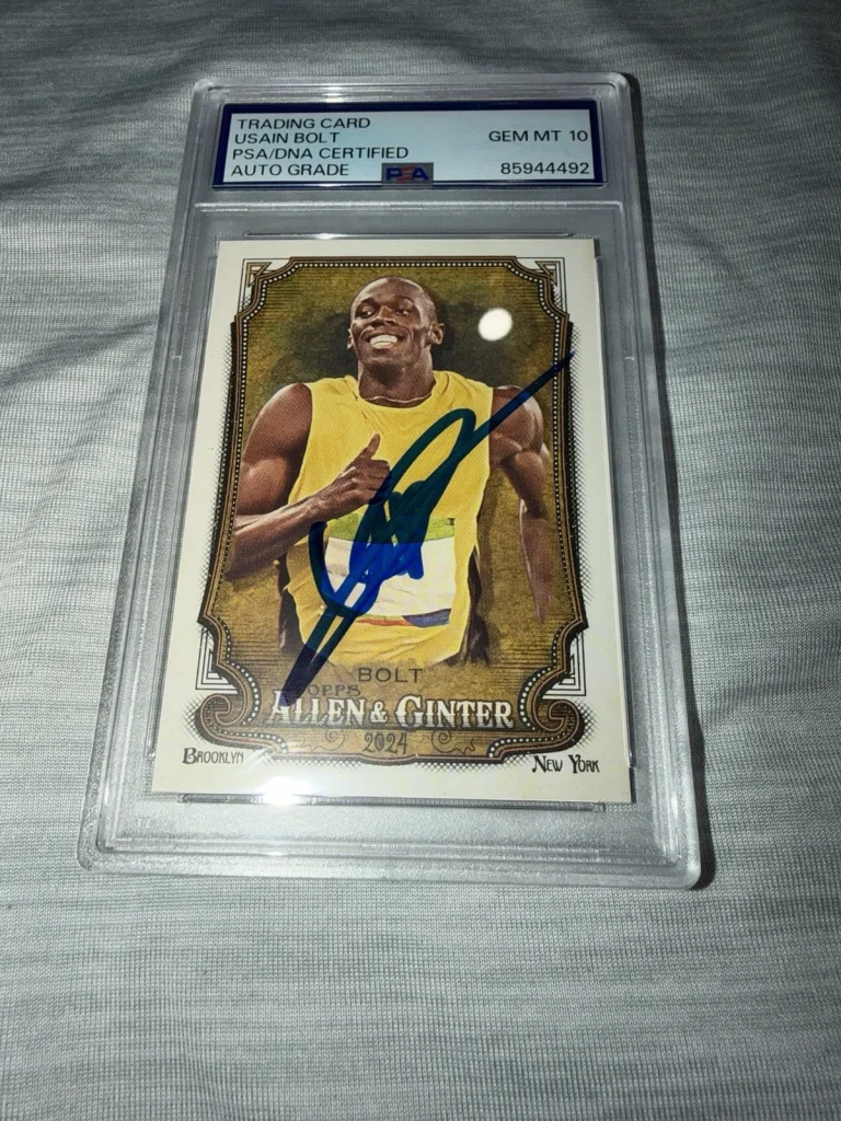 Usain Bolt Signed 2024 A&G Base Trading Card #208 Legend Gem 10 Auto PSA/DNA #7
