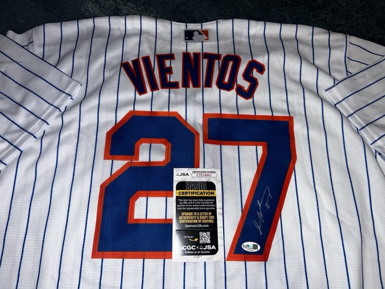 Mark Vientos Signed New York Mets Jersey Superstar Slugger JSA Auth