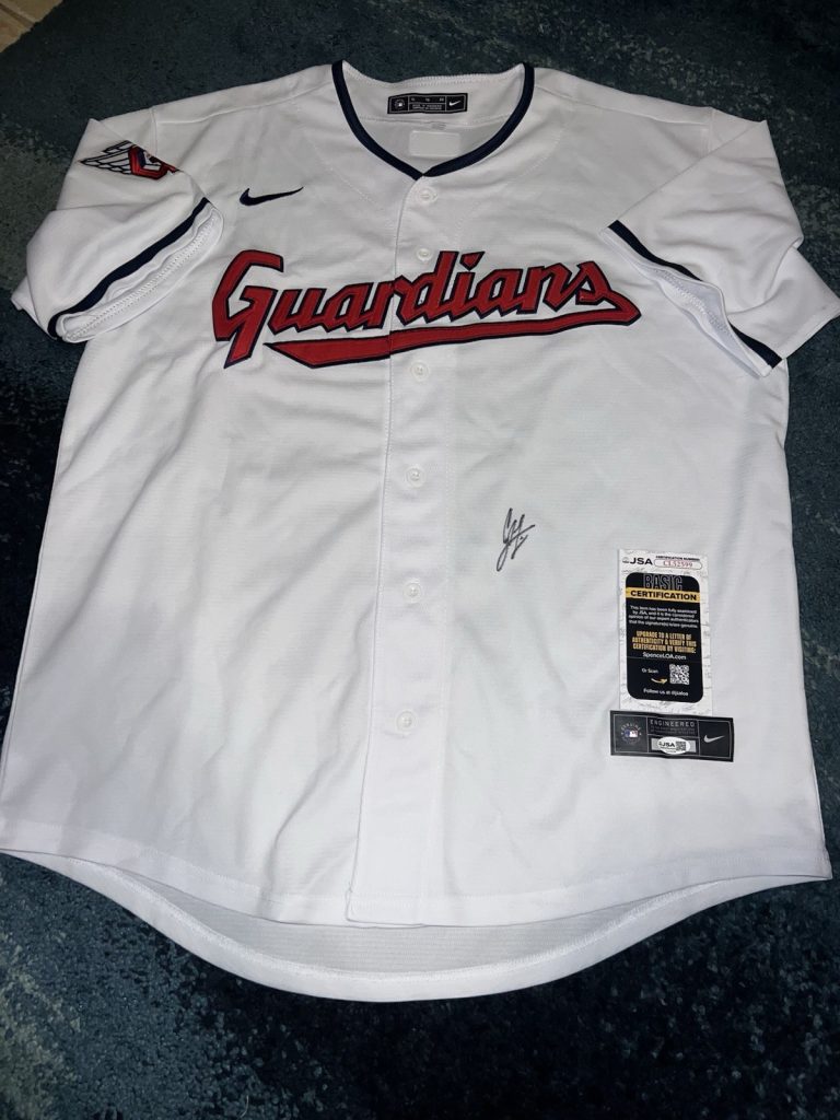 Jaison Chourio Signed Cleveland Guardians Jersey Rookie Star JSA Auth #2