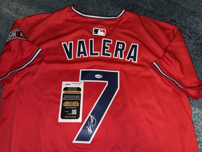 George Valera Signed Cleveland Guardians Jersey Superstar Slugger JSA Auth
