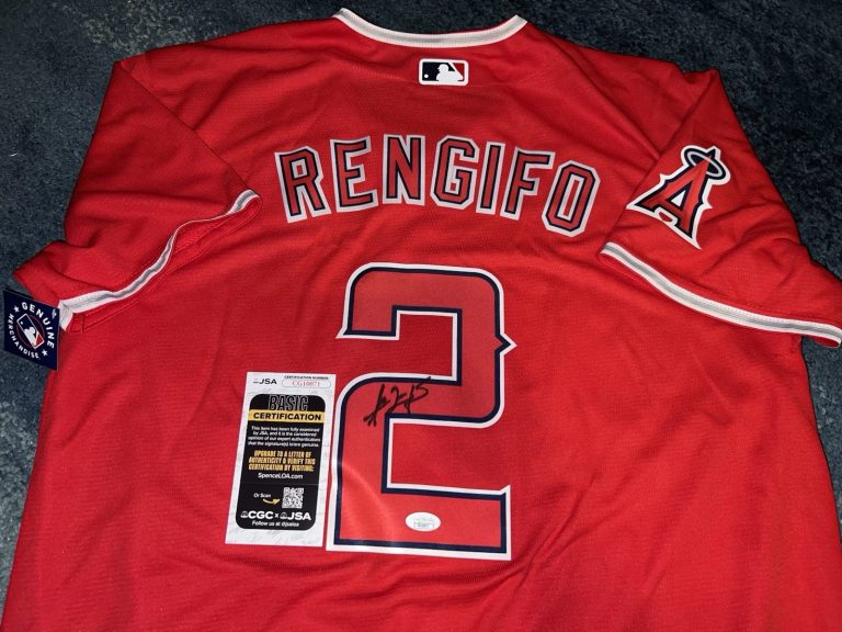 Luis Rengifo Signed Los Angeles Angels Jersey Superstar Slugger JSA Auth