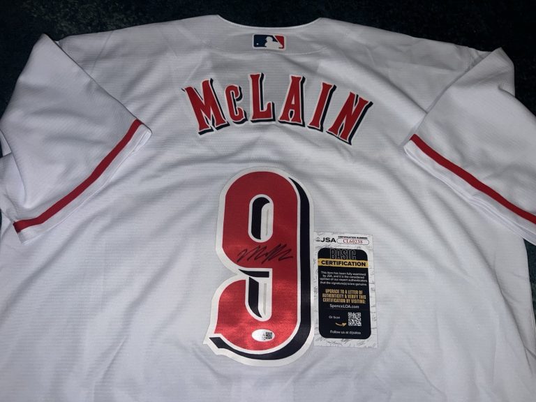 Matt McLain Signed Cincinnati Reds Jersey Superstar Slugger JSA Auth