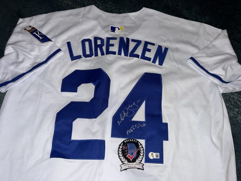 Michael Lorenzen Signed Kansas City Royals Jersey Superstar Ace Beckett