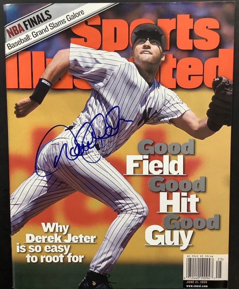 Derek Jeter Signed Sports Illustrated Magazine JSA COA Autograph HOF 2020 Mint