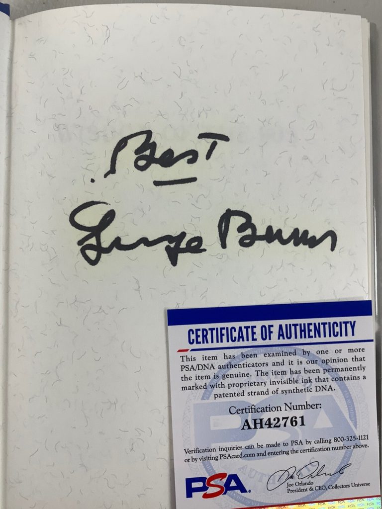 George Burns Signed Book Wisdom Of The 90’s PSA/DNA Autograph TV Movies