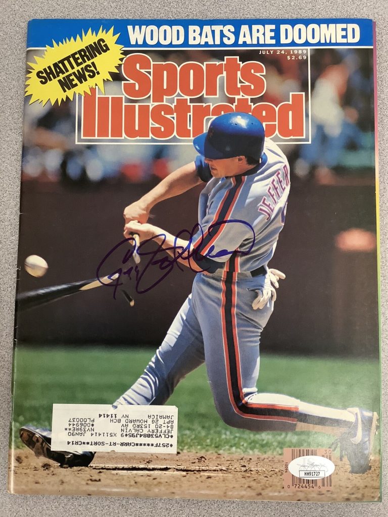 Gregg Jefferies Signed Sports Illustrated Mag Baseball Autograph JSA 7/24/89