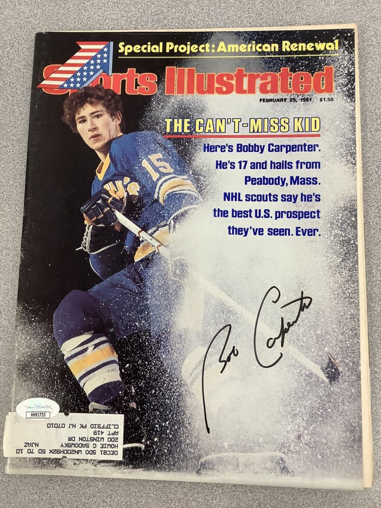 Bobby Carpenter Signed Sports Illustrated Mag Hockey Autograph JSA 2/23/81