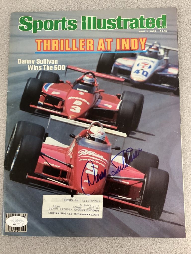 Danny Sullivan Signed Sports Illustrated Mag Racing Autograph JSA 6/3/85 Indy500