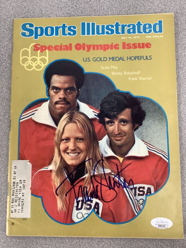 Frank Shorter Signed Sports Illustrated Mag Track Autograph JSA Olympics