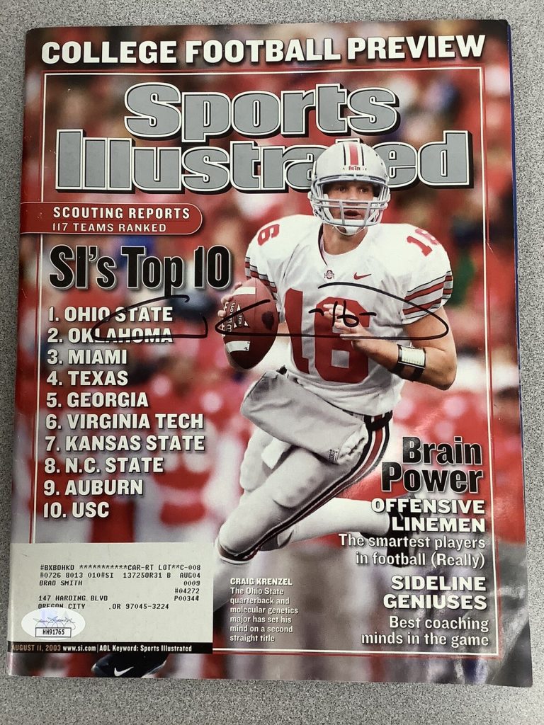 Craig Krenzel Signed Sports Illustrated Mag Ohio State Autograph JSA 8/11/03