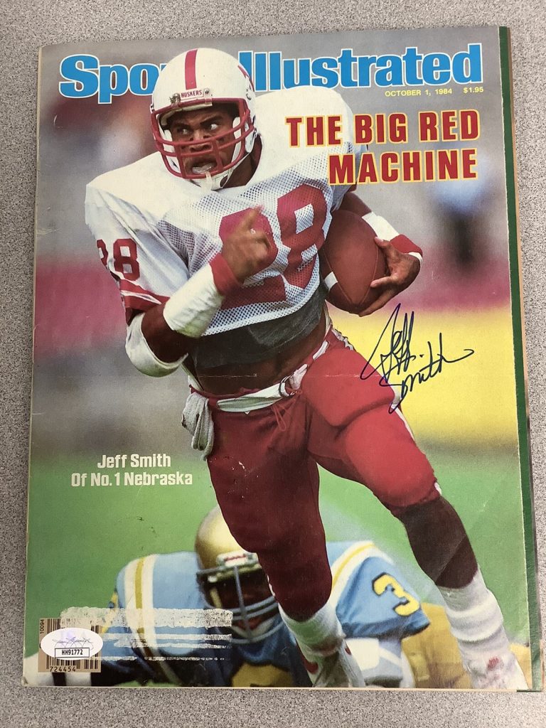 Jeff Smith Signed Sports Illustrated Mag Football Nebraska Autograph JSA 10/1/84
