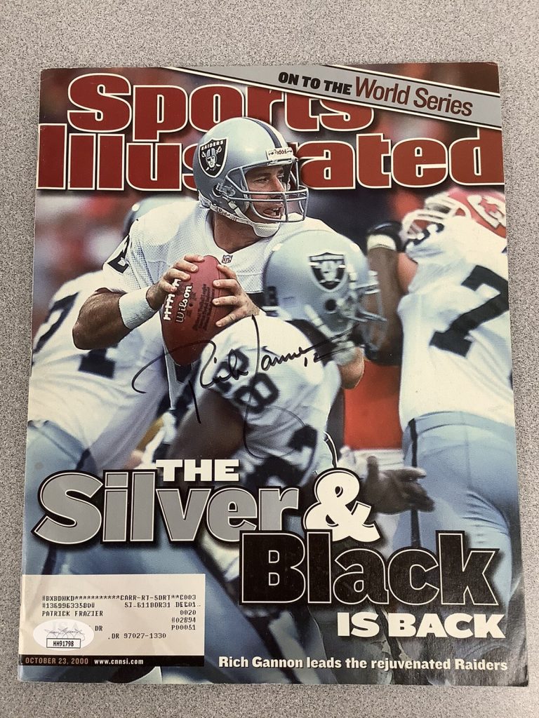 Rich Gannon Signed Sports Illustrated Magazine Raiders Autograph JSA 10/23/00 1