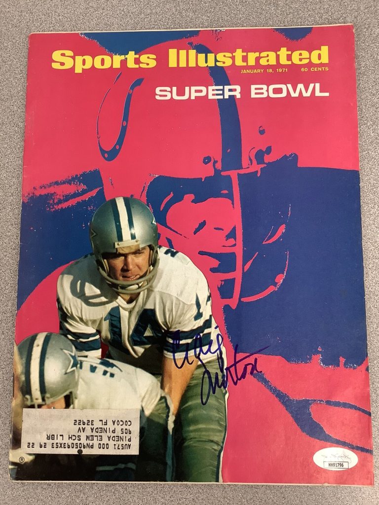 Craig Morton Signed Sports Illustrated Magazine Cowboys Autograph JSA 1/18/71