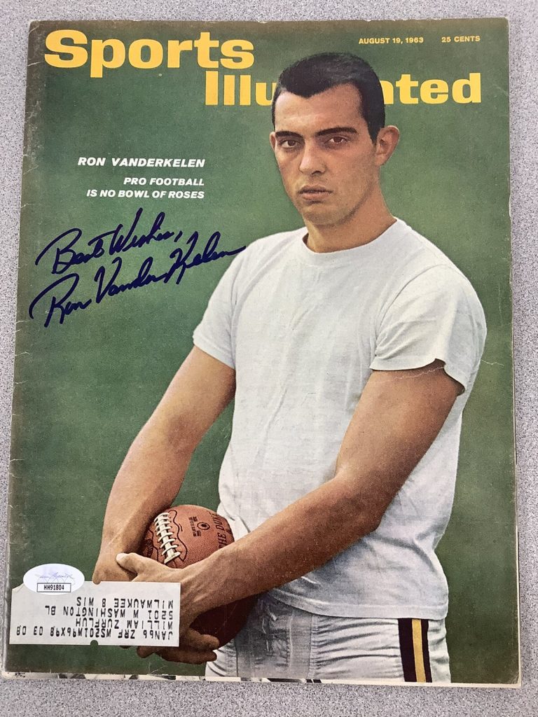 Ron Vanderkelen Signed Sports Illustrated Mag Badgers Autograph JSA 8/19/63