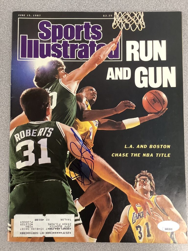 Byron Scott Signed Sports Illustrated Basketball Lakers Autograph JSA 6/15/87