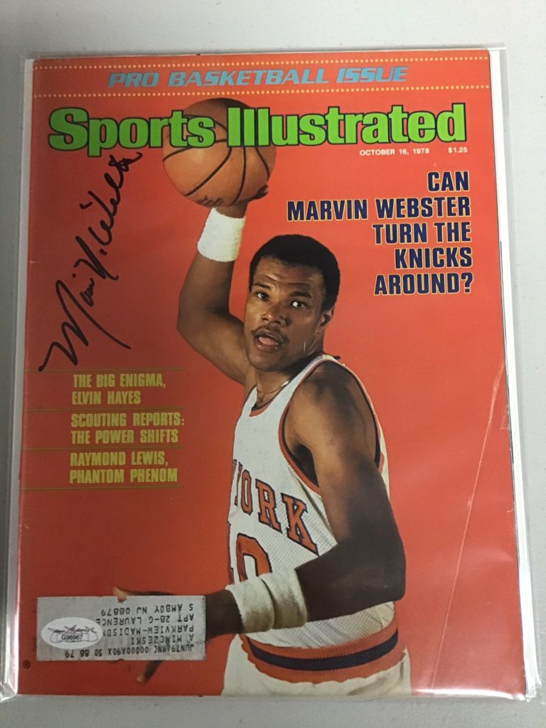 Marvin Webster Signed Sports Illustrated Mag Basketball Autograph JSA 10/16/78