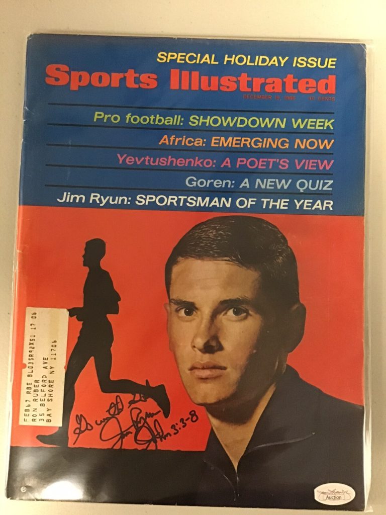 Jim Ryun Signed Sports Illustrated Magazine Track SOY Autograph JSA 12/19/66