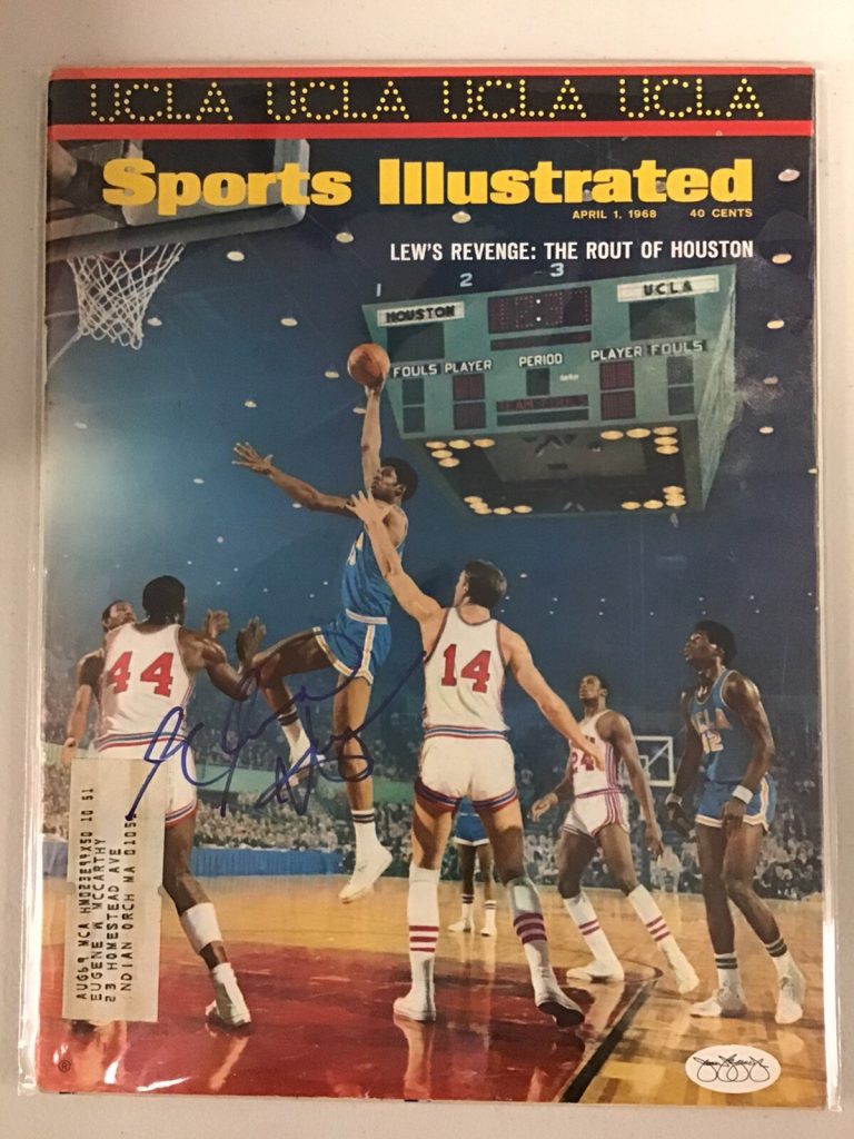 Elvin Hayes Signed Sports Illustrated Basketball UCLA Auto Alcindor JSA 4/1/68