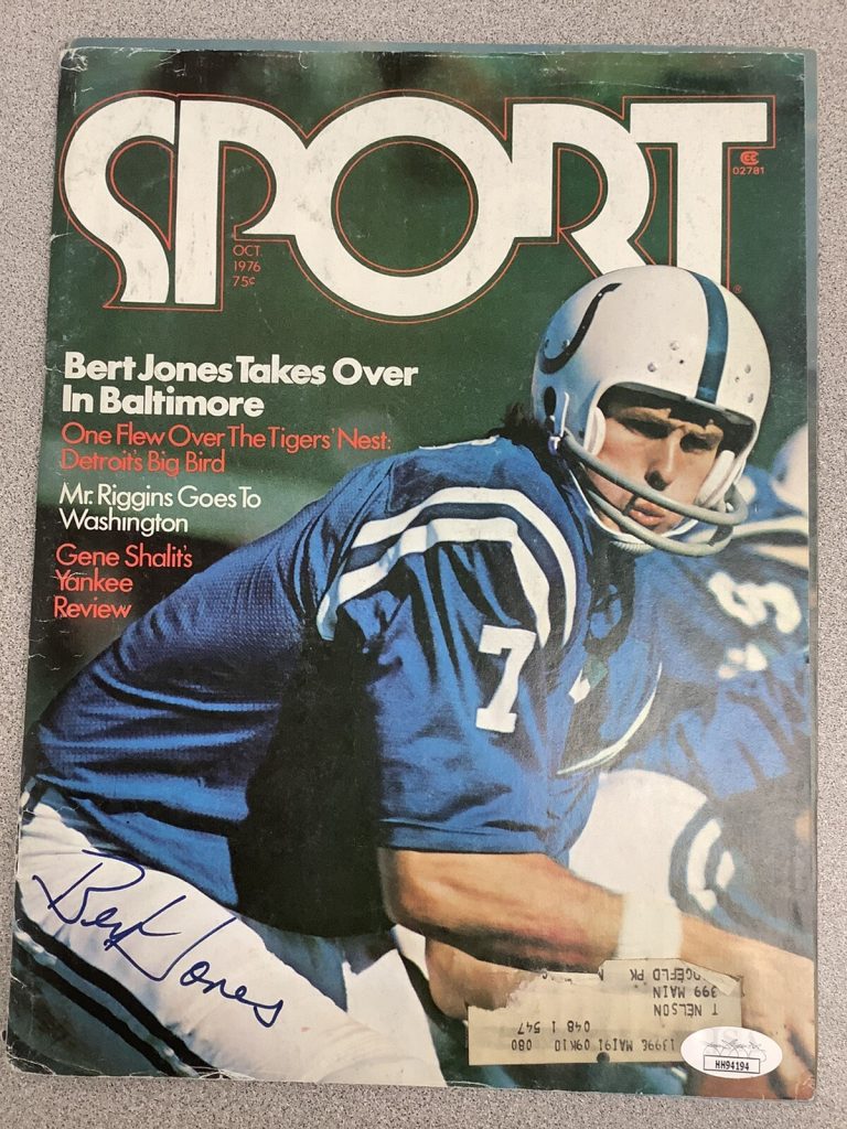 Bert Jones Signed Sport Magazine Football Colts Autograph JSA October 1976
