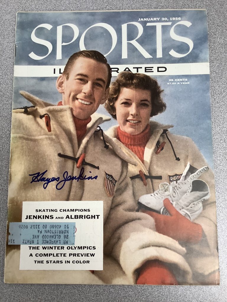 Hayes Jenkins Signed Sports Illustrated Skating Olympics Autograph JSA 1/30/56