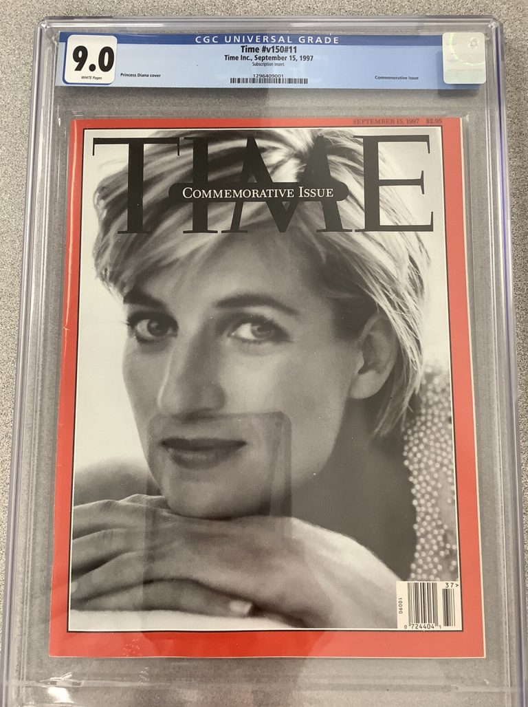 Princess Diana Spencer Time Mag 9/15/97 CGC 9.0 Commemorative Issue No Label