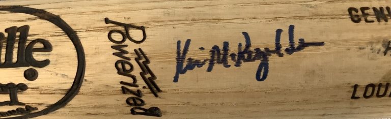 Kevin McReynolds Signed Game Used Baseball Bat LS Slugger Auto 1986 NYMets JSA 1