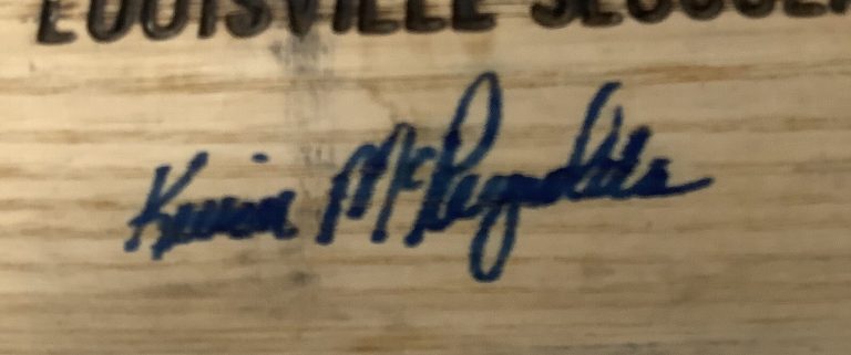 Kevin McReynolds Signed Game Used Baseball Bat LS Slugger Auto 1986 NYMets JSA 2