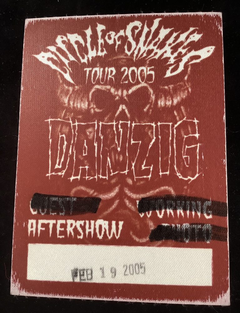 Danzig 2005 Circle of Snakes Music Tour Backstage Pass All Access Concert Cloth1