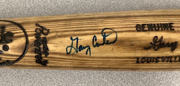 Gary Carter Signed Game Used Baseball Bat LS Slugger Autograph Expos NY Mets JSA