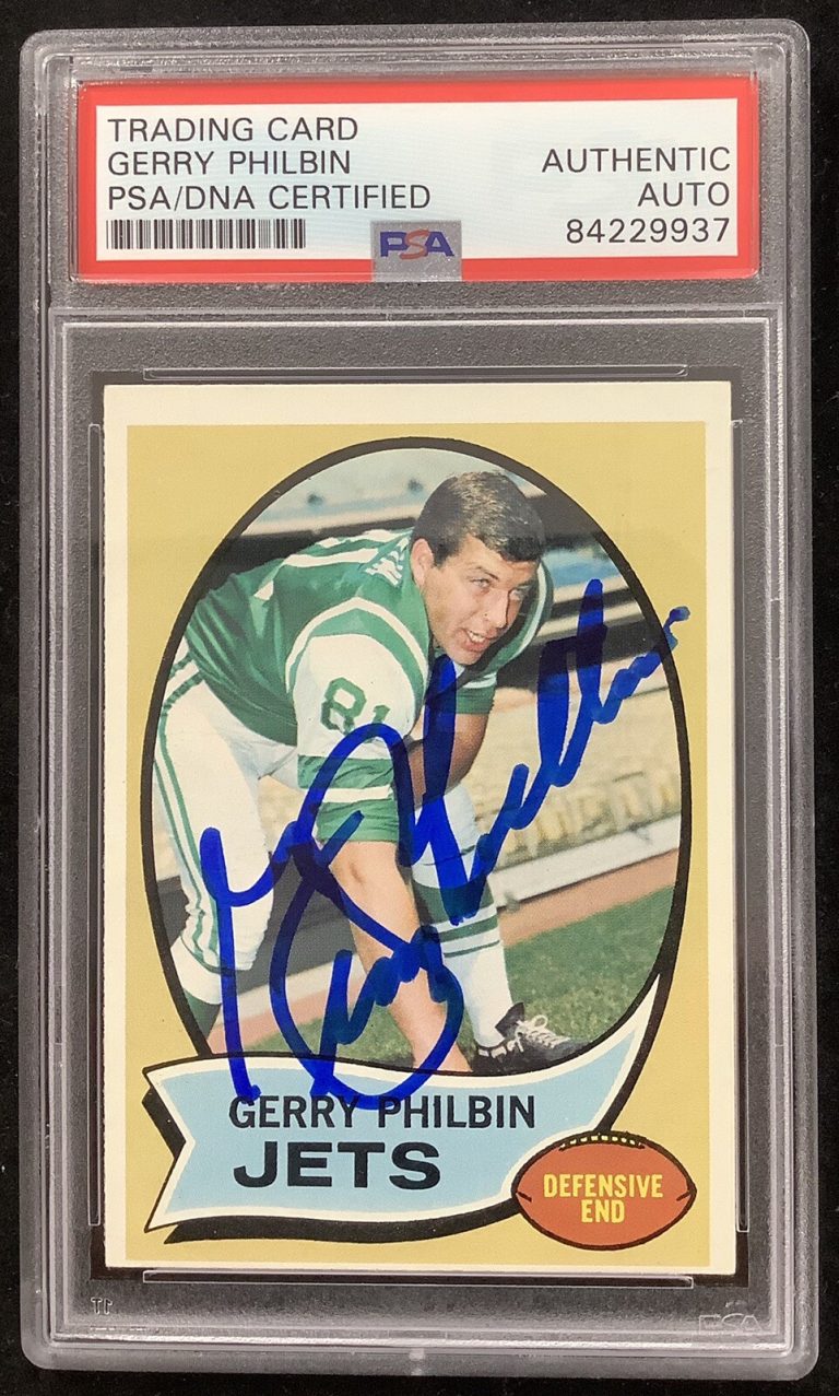 Gerry Philbin Signed 1970 Topps #226 Football Card Autograph SB 3 Jets PSA/DNA