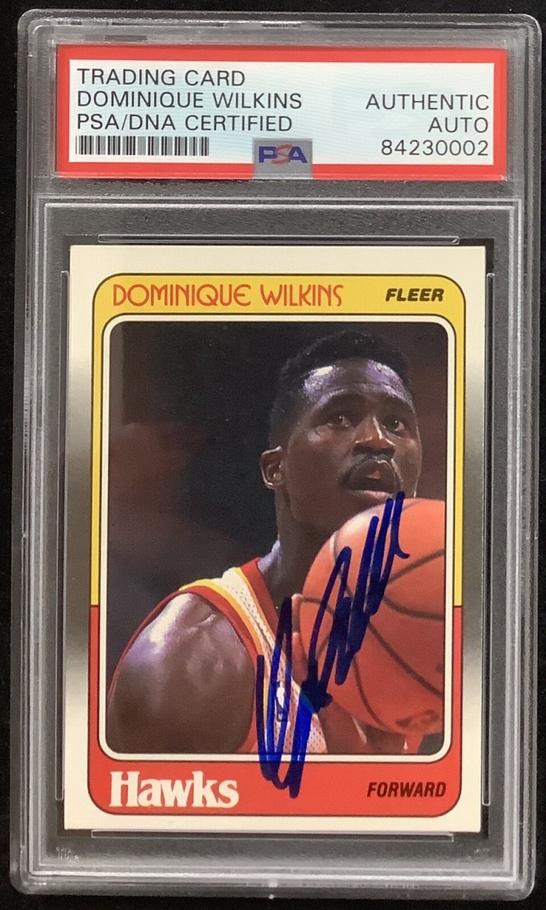 Dominique Wilkins Signed 1988 Fleer #5 Basketball Card HOF Autograph PSA/DNA
