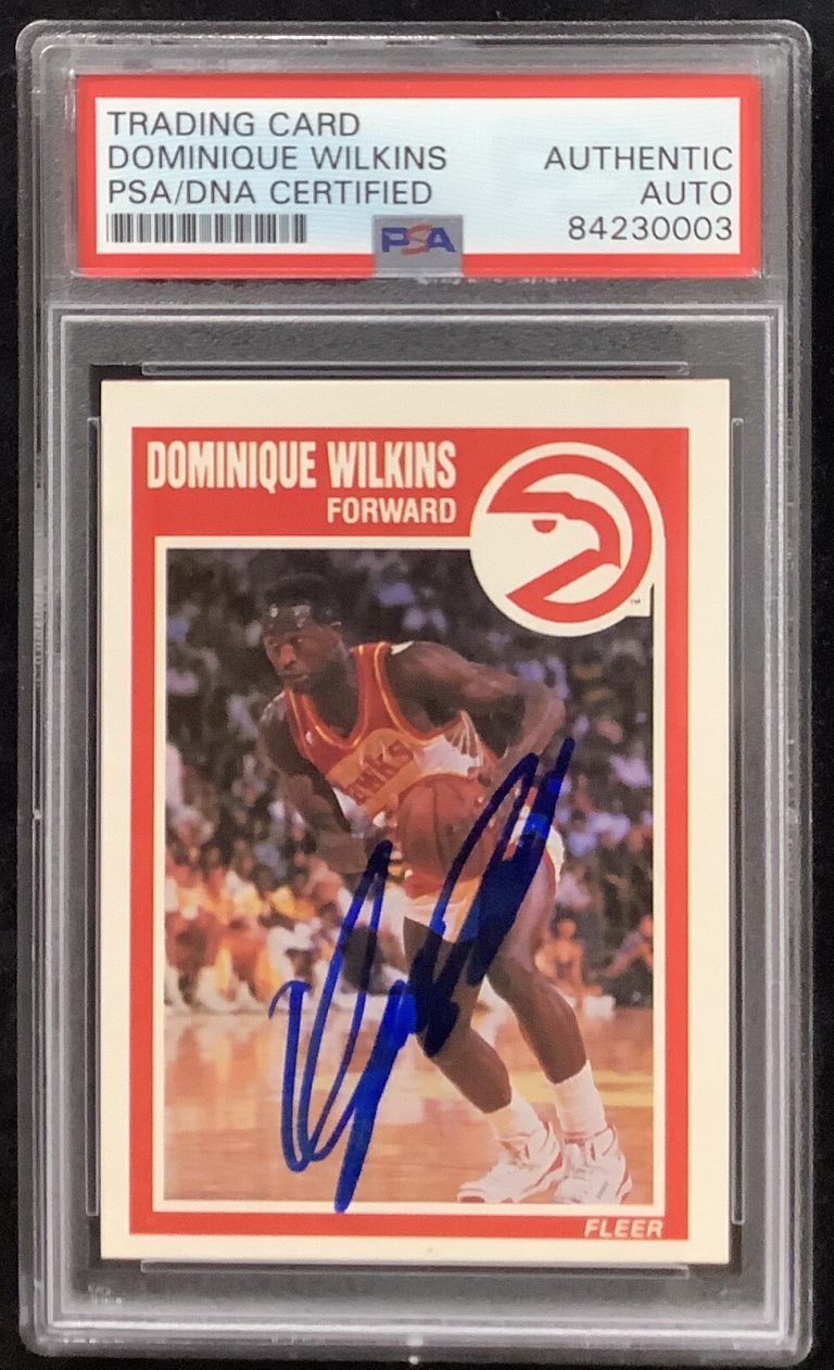 Dominique Wilkins Signed 1989 Fleer #7 Basketball Card HOF Autograph PSA/DNA