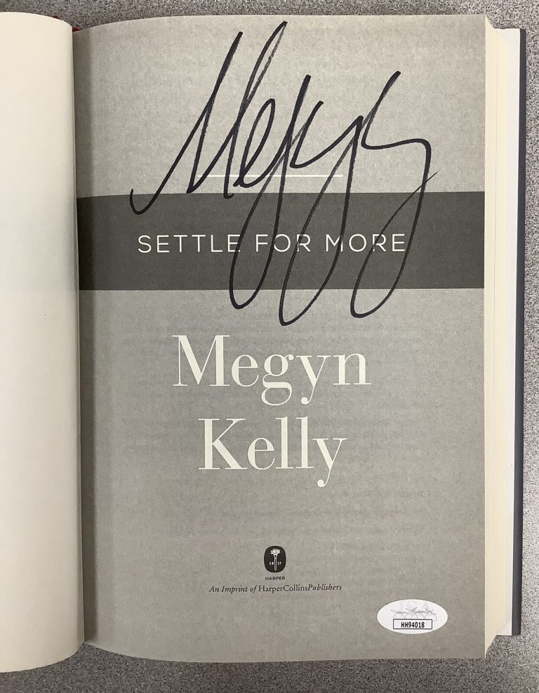 Megyn Kelly Signed Book Settle for More Fox TV News Host Anchor Autograph JSA