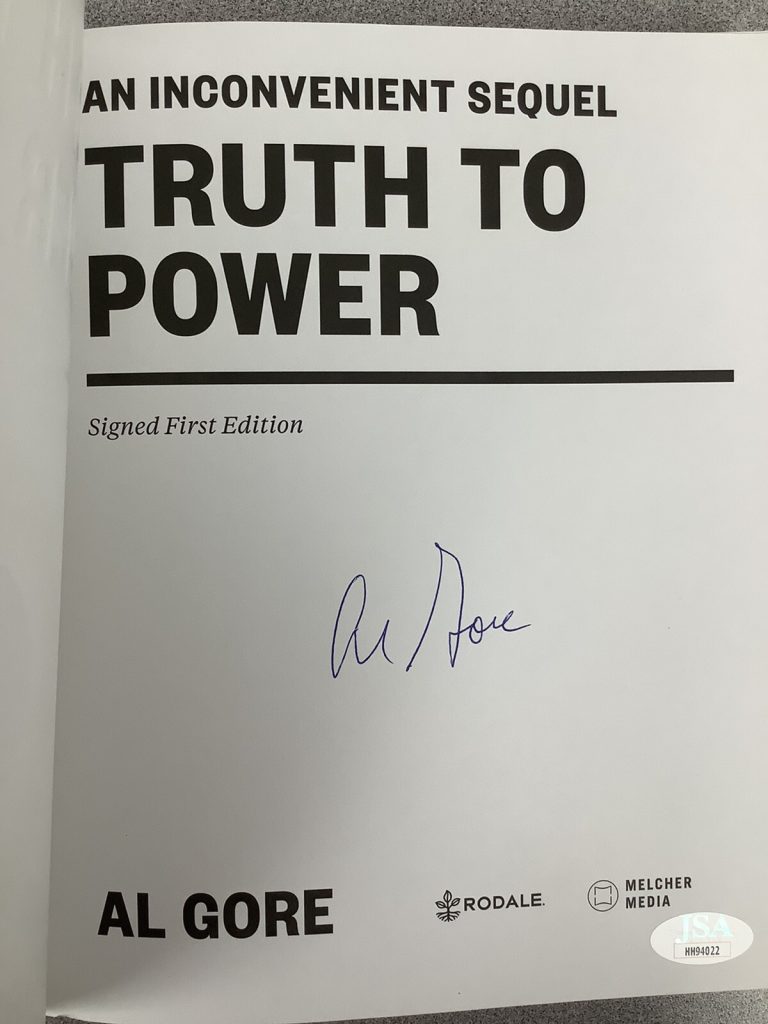 Al Gore Signed Book Truth to Power An Inconvenient Sequel Vice Pres Auto JSA