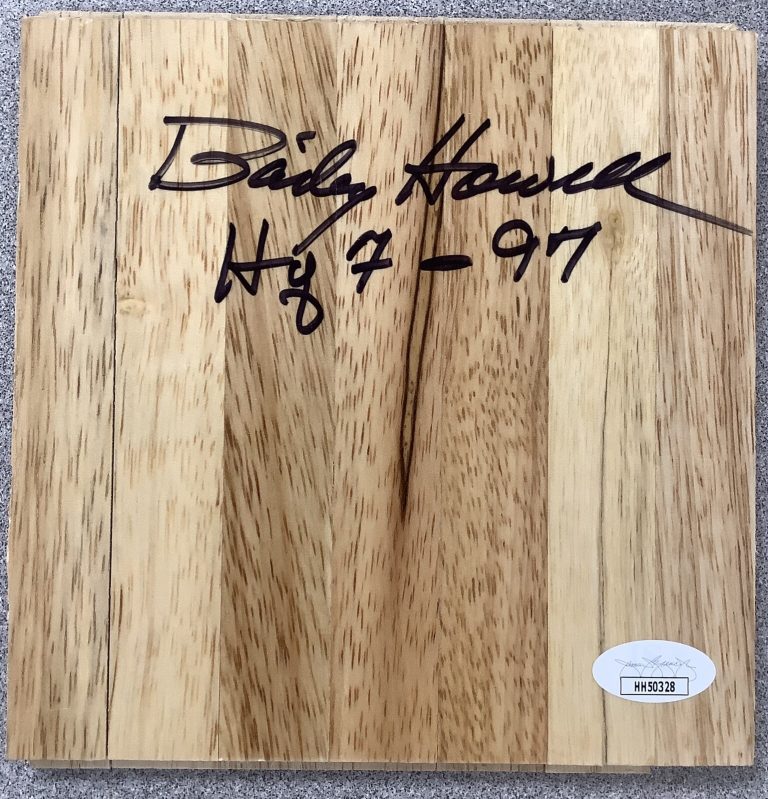 Bailey Howell Signed Floor Board Basketball Court Bos Celtics Autograph Insc JSA