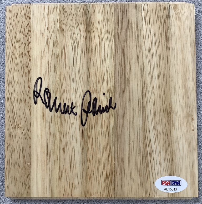 Robert Parish Signed Floor Board Basketball Court Celtics Autograph NO CARD PSA