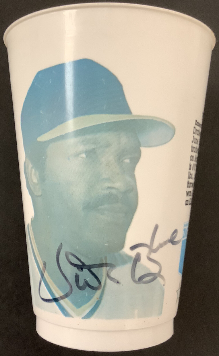 Vida Blue Signed Cup Plastic Baseball Athletics Autograph All Star Cy Young JSA