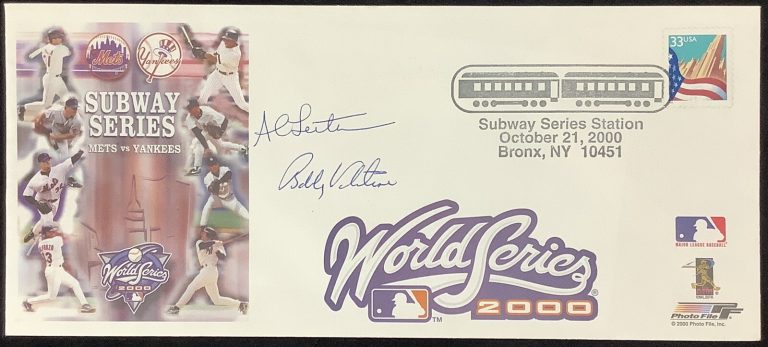 Al Leiter Signed Envelope Baseball Mets Bobby Valentine Autograph 2000 WS JSA