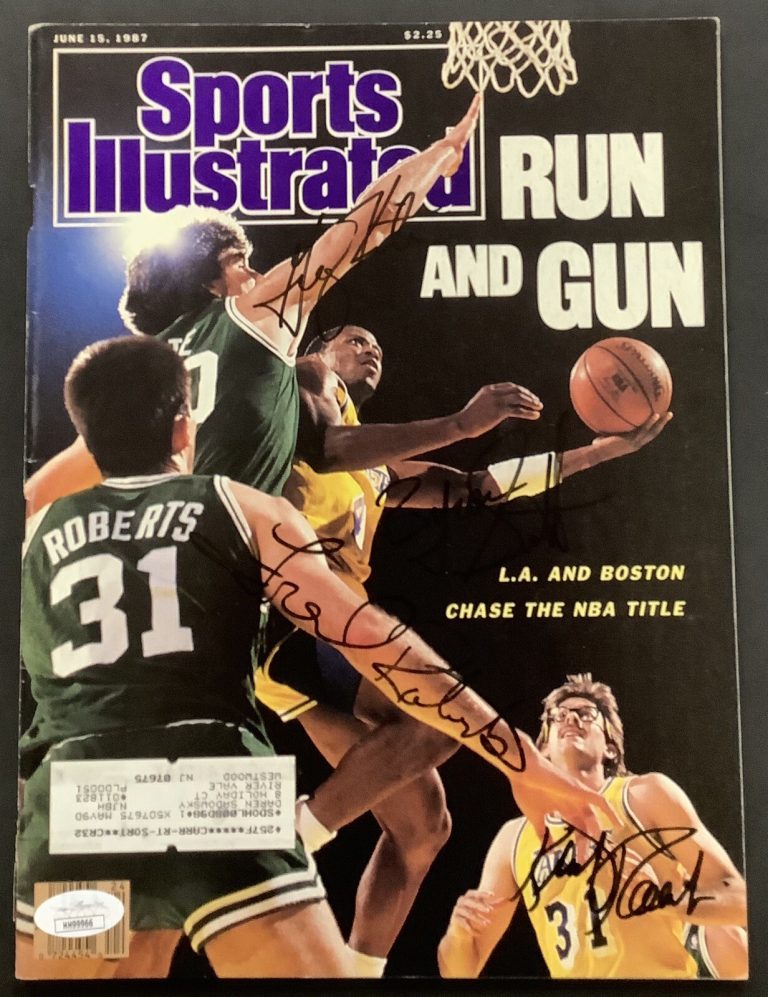 Byron Scott Signed Sports Illustrated Mag Kurt Rambis Autograph 6/15/87 +2 JSA