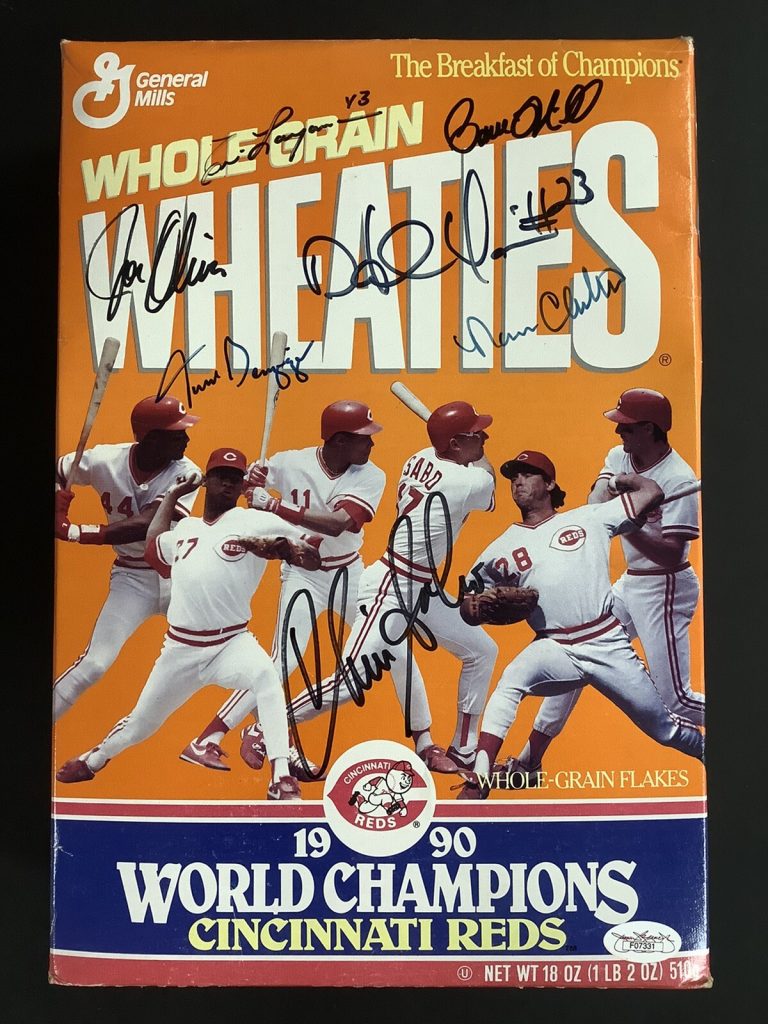 Paul O’Neill Signed Cereal Box Wheaties Baseball Autograph Cinci Reds +6 JSA