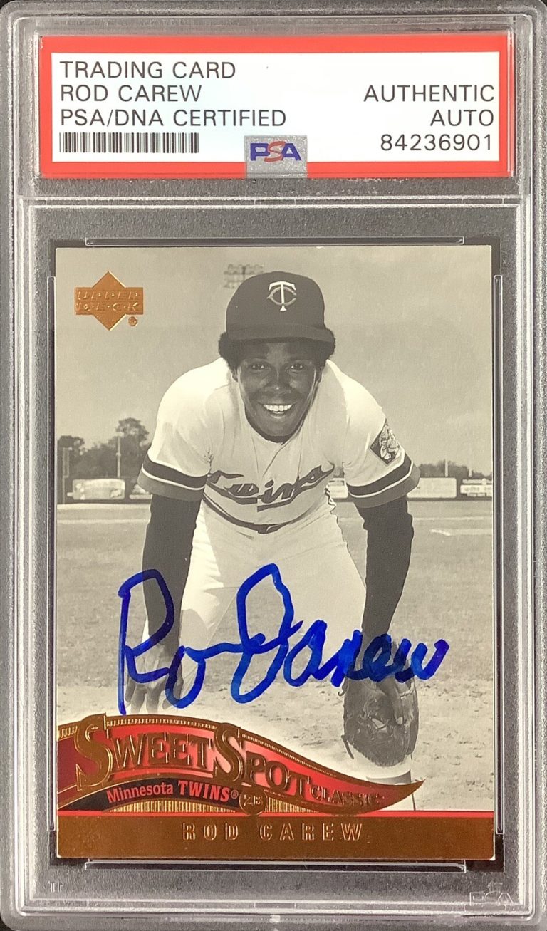 Rod Carew Signed 2005 Upper Deck #77 Baseball Card HOF Autograph Twins PSA/DNA