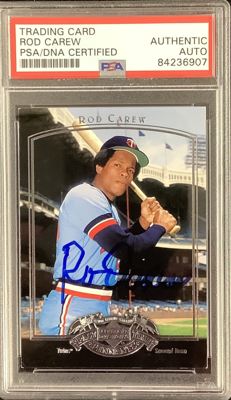 Rod Carew Signed 2005 Upper Deck #72 Baseball Card HOF Twins Autograph PSA/DNA
