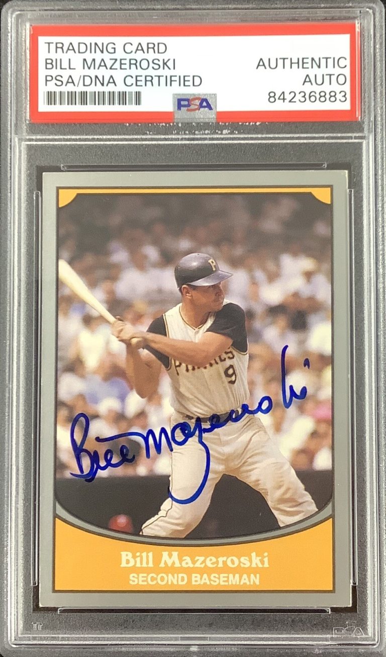 Bill Mazeroski Signed 1990 Pacific #39 Baseball Card HOF Autograph PSA/DNA