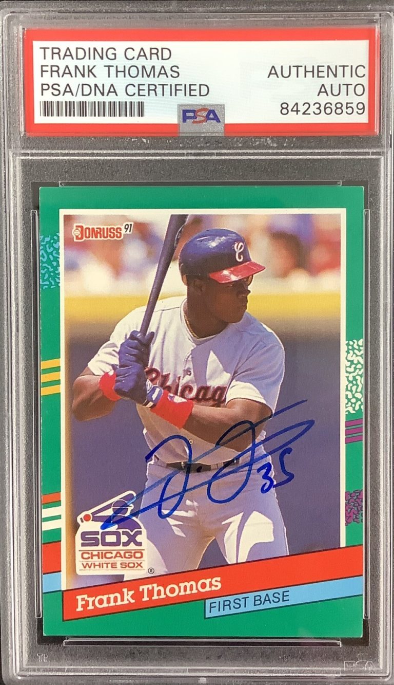 Frank Thomas Signed 1990 Donruss #477 Baseball Card HOF RC Autograph PSA/DNA