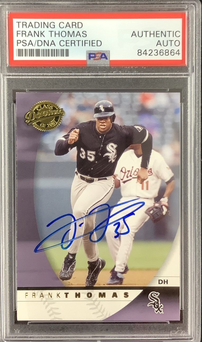 Frank Thomas Signed 2001 Donruss #15 Baseball Card HOF Autograph PSA/DNA
