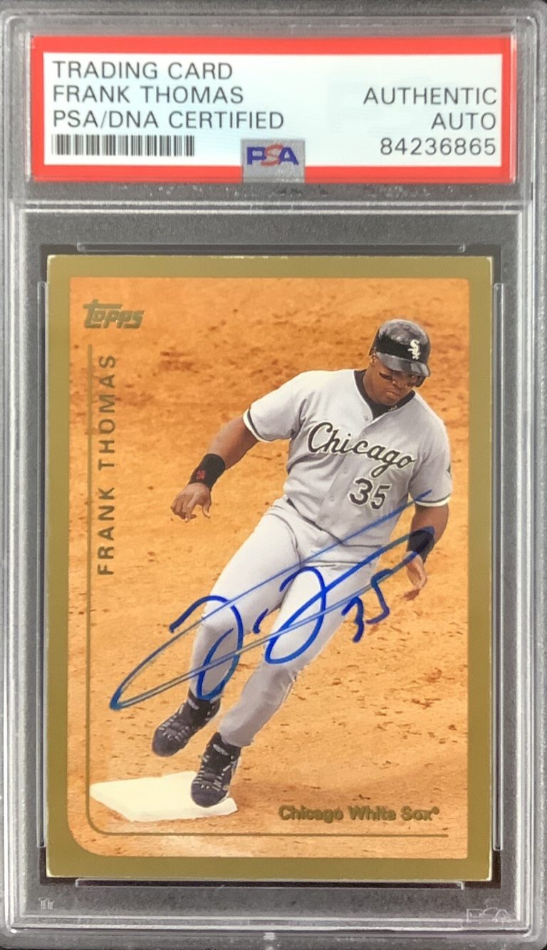 Frank Thomas Signed 1999 Topps #423 Baseball Card HOF Autograph Whitesox PSA/DNA