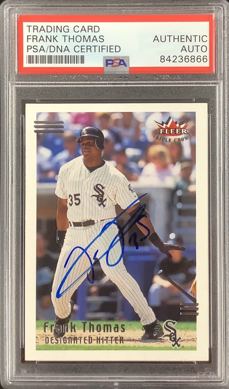 Frank Thomas Signed 2002 Fleer #146 Baseball Card HOF Autograph MVP PSA/DNA