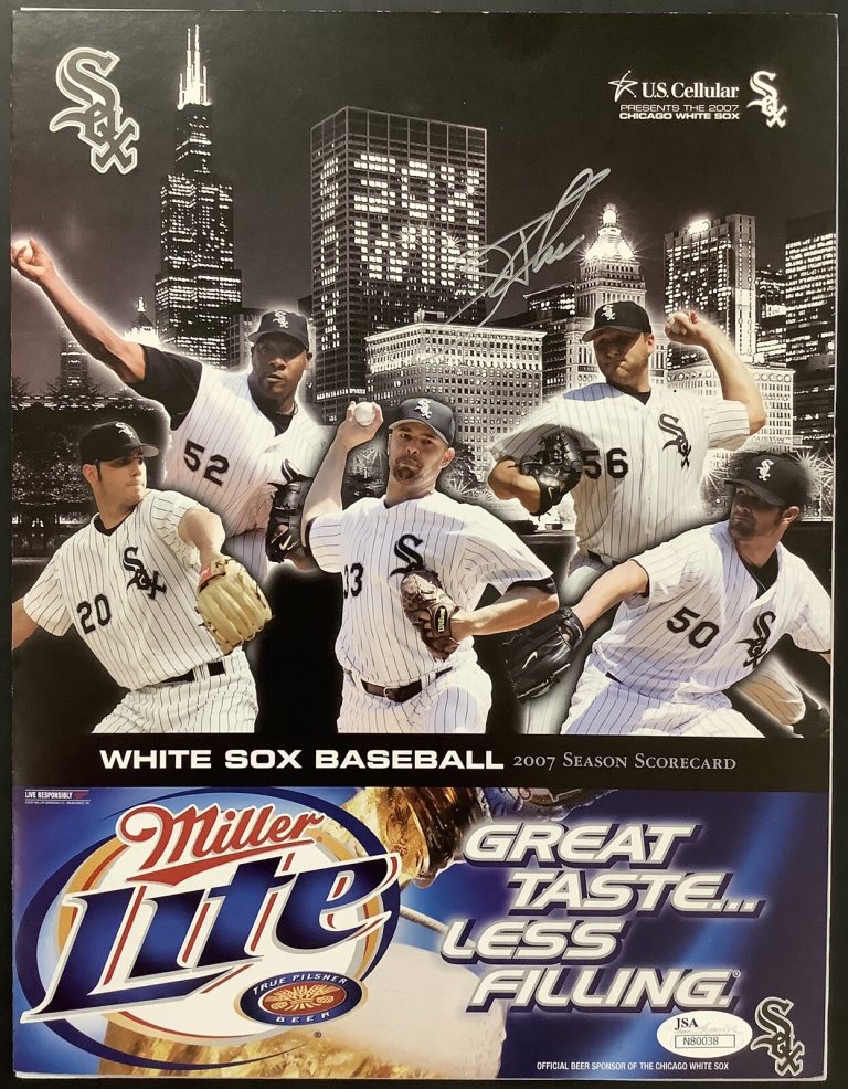Jim Thome Signed Scorecard 500th HR 2007 Baseball Autograph White Sox HOF JSA