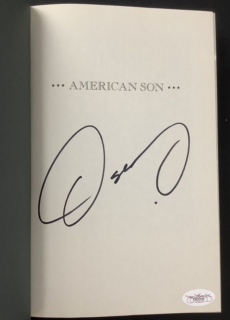 Oscar De La Hoya Signed Book American Son Boxing Autograph Golden Hardcover JSA